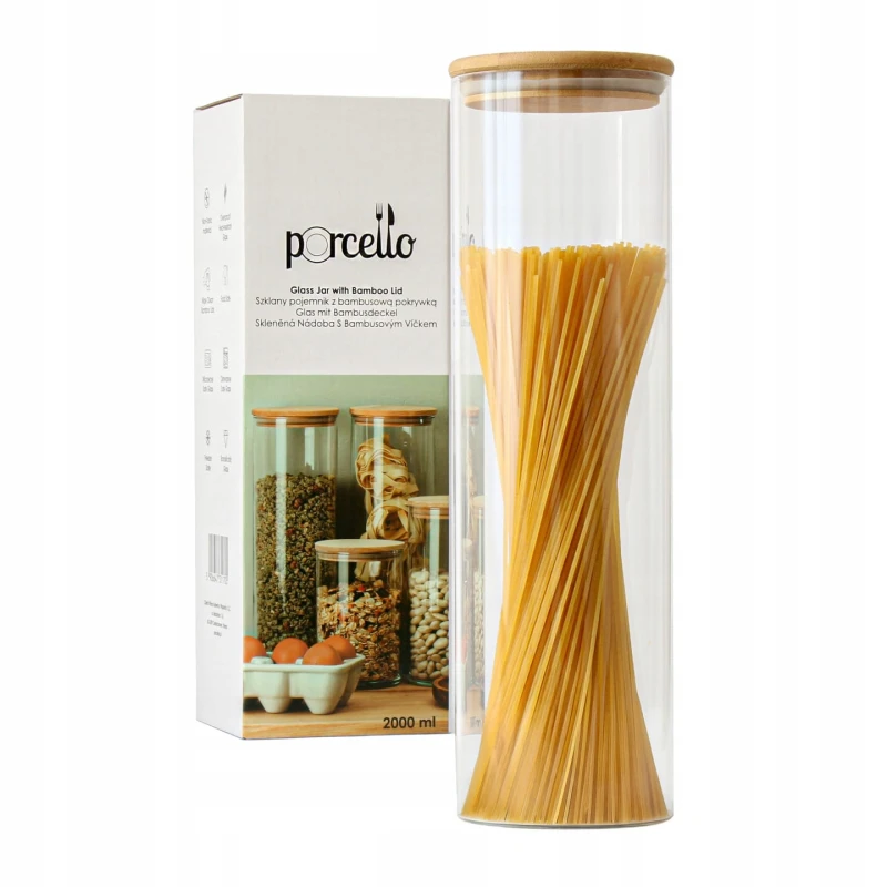 Pojemnik na produkty sypkie 2000 ml | Bamboo
